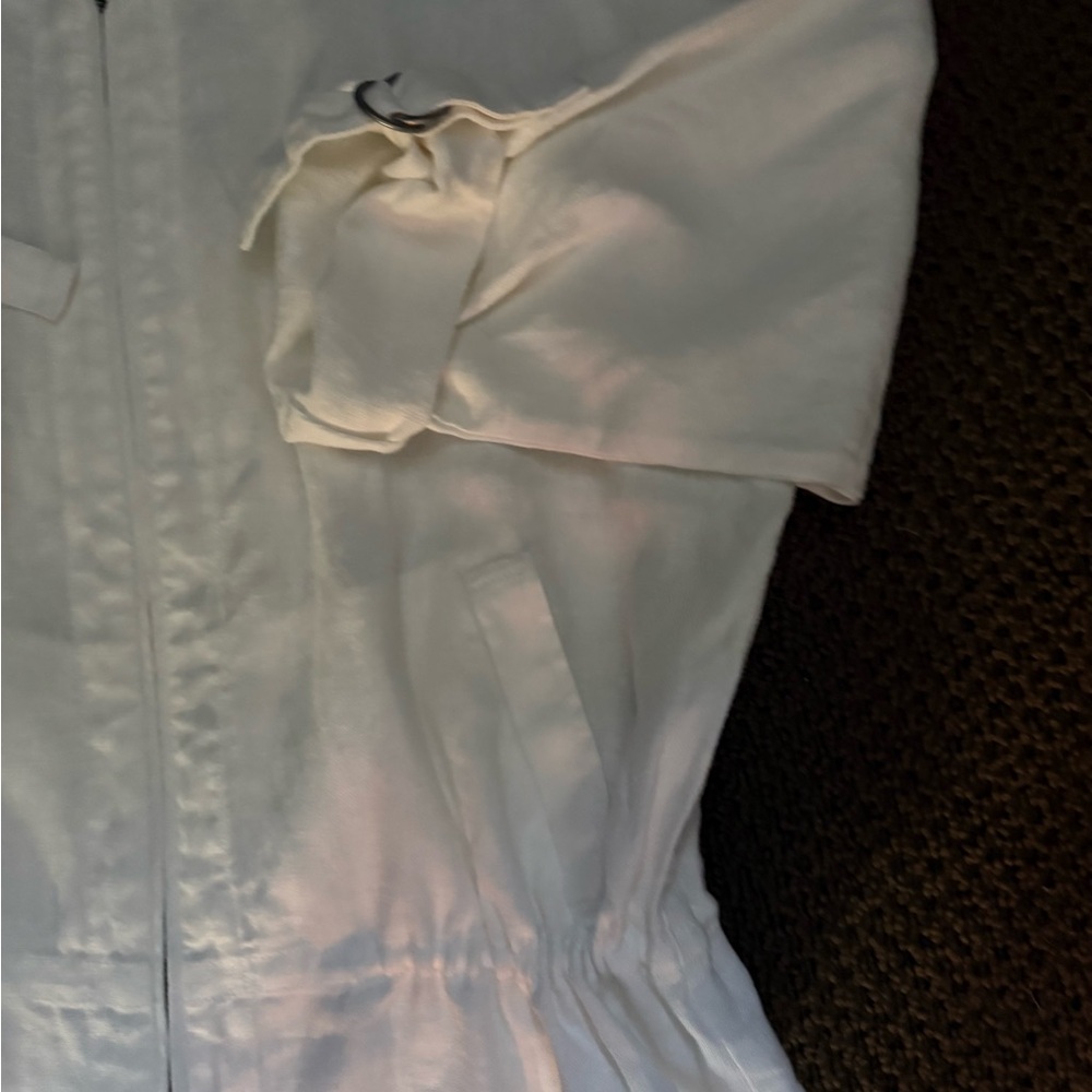 Eileen Fisher White Linen Oversized Jacket Medium - Picture 5 of 6